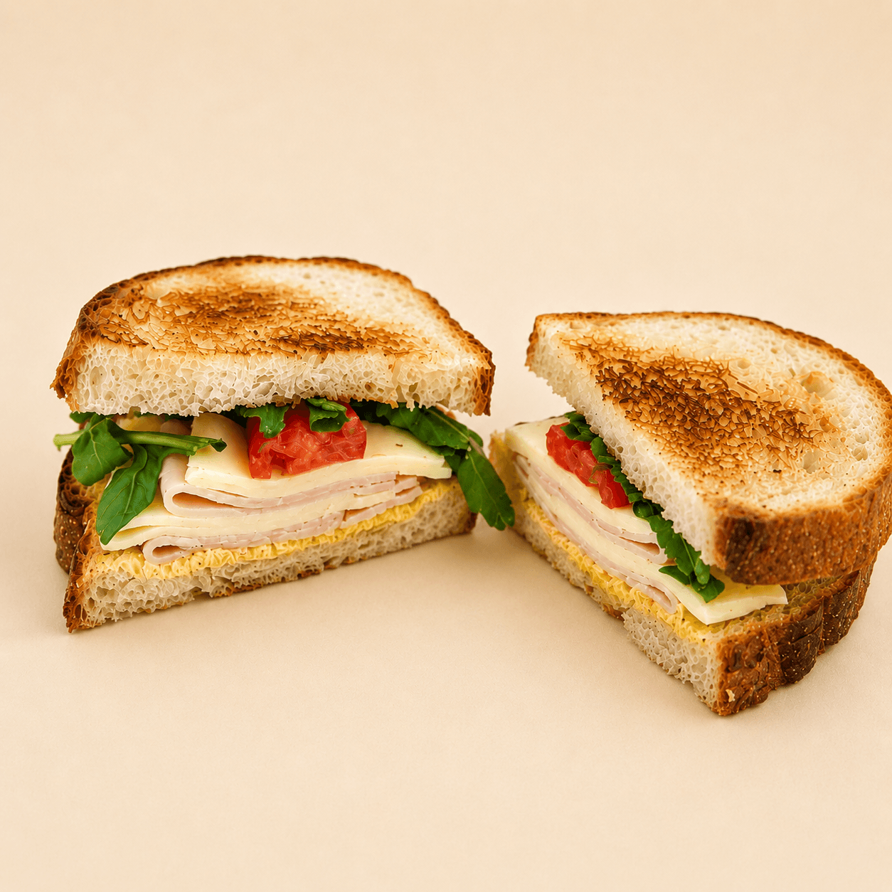Sourdough slice turki, cheese